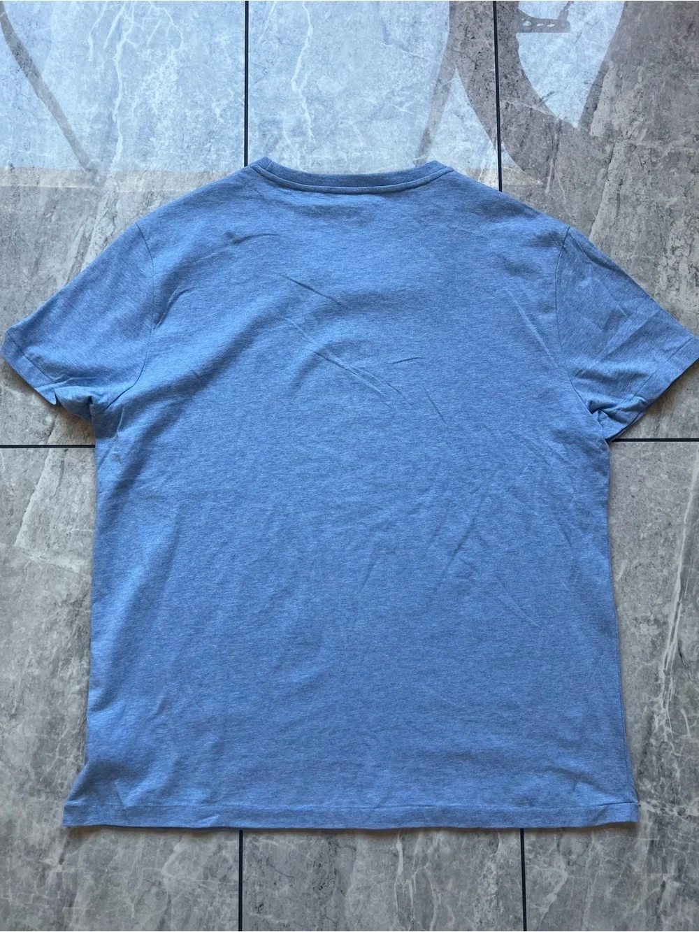 Polo Ralph Lauren Mens XL Custom Slim Fit Blue Heather T-Shirt Short Sleeve Pony